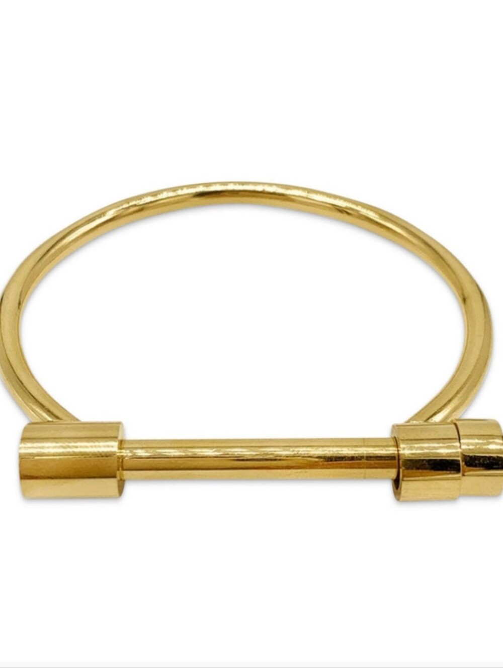 14k Gold-Plated Screw Closure Bangle Bracelet, NWOT